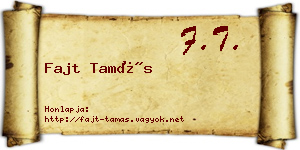Fajt Tamás névjegykártya